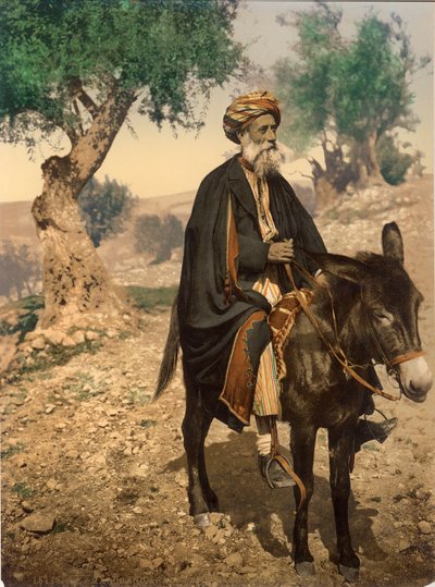 Homme arabe de Bethléem sur son âne - Swiss Photographer